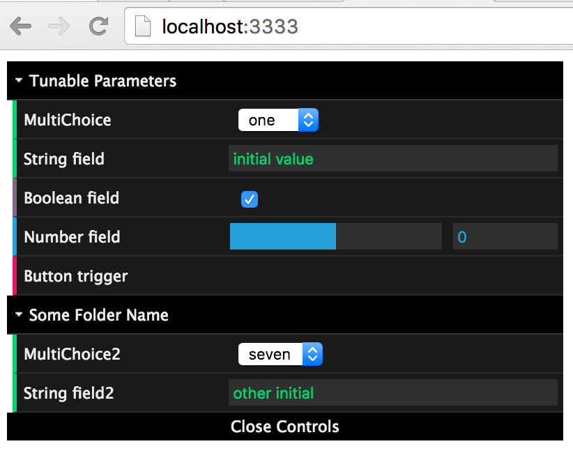 Interface screenshot